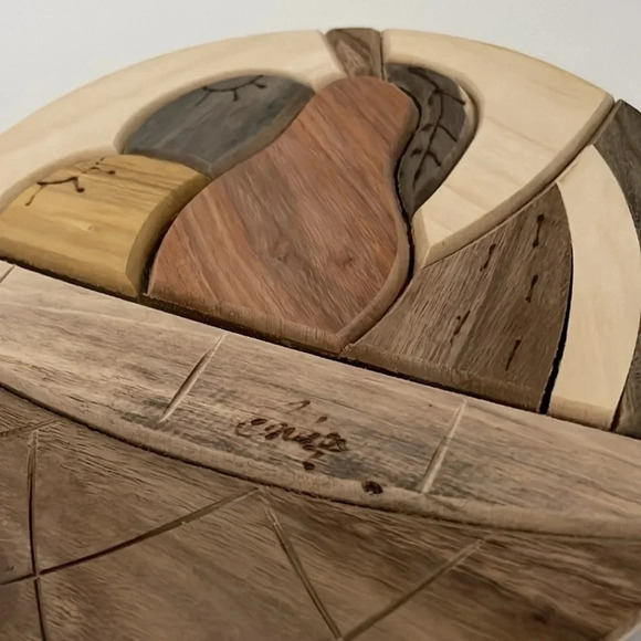 Wood  Carved Trivet - Picture 3 of 8